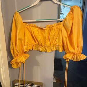 Sunset sherbet orange blouse